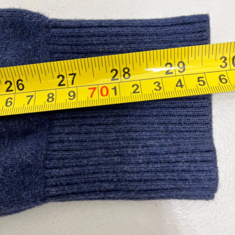 Tommy Hilfiger Mens Size M 1/4 Zip Pullover Sweater Blue Mock Neck Logo - Picture 8 of 8